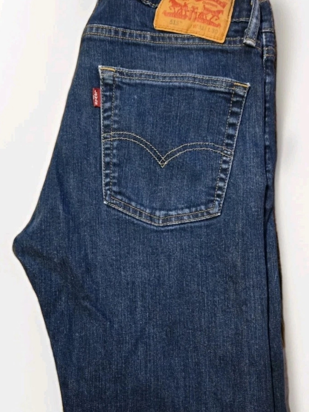 Levis 513 Jeans Mens 31x30 Blue Slim Straight Denim Medium Wash